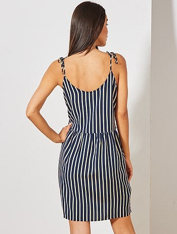 Vestido estampado com 2 golas - Kiabi