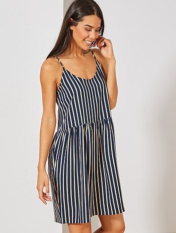 Vestido estampado com 2 golas - Kiabi