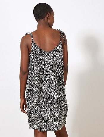 Vestido estampado com 2 golas - Kiabi