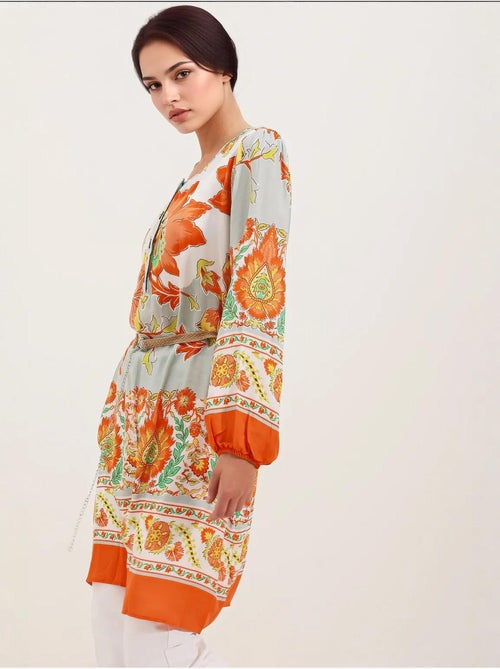 Vestido estampado com cinto bdart - Kiabi Vestido estampado com cinto bdart - Kiabi