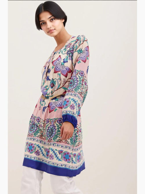 Vestido estampado com cinto bdart - Kiabi Vestido estampado com cinto bdart - Kiabi