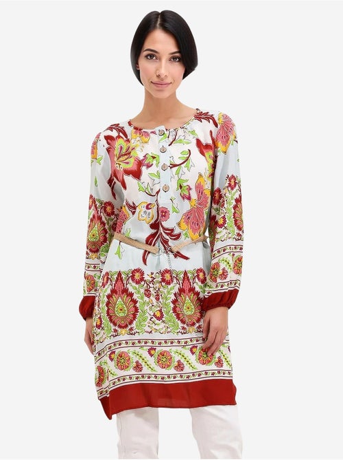 Vestido estampado com cinto bdart - Kiabi Vestido estampado com cinto bdart - Kiabi