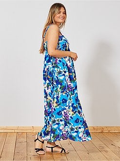 Vestido estampado com favos de mel frontais - Kiabi