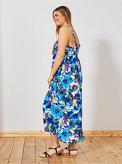 Vestido estampado com favos de mel frontais - Kiabi