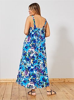 Vestido estampado com favos de mel frontais - Kiabi