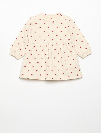 Vestido estampado de manga comprida