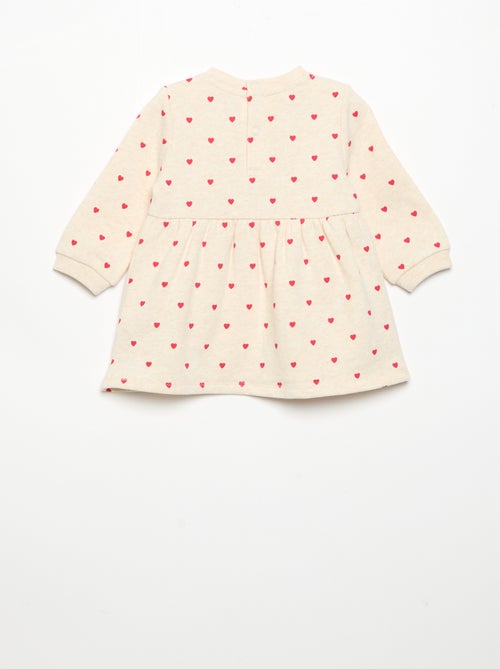 Vestido estampado de manga comprida - Kiabi