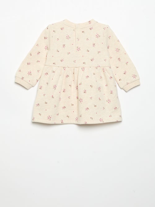Vestido estampado de manga comprida - Kiabi
