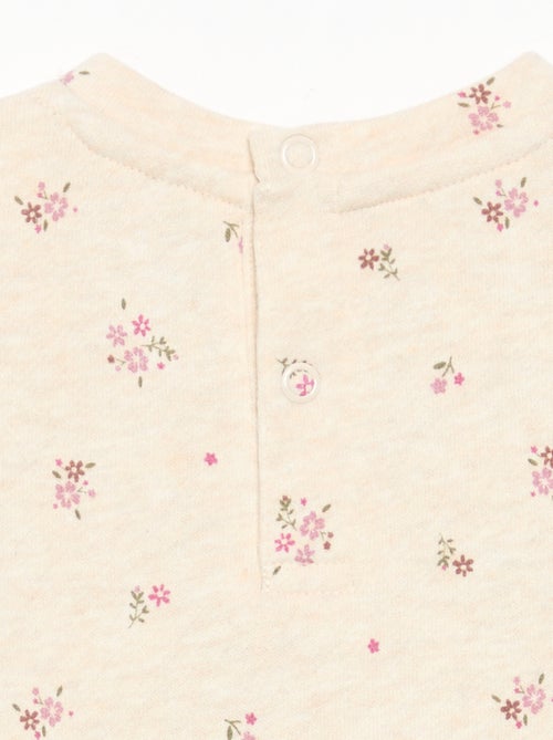 Vestido estampado de manga comprida - Kiabi
