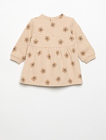 Vestido estampado de manga comprida