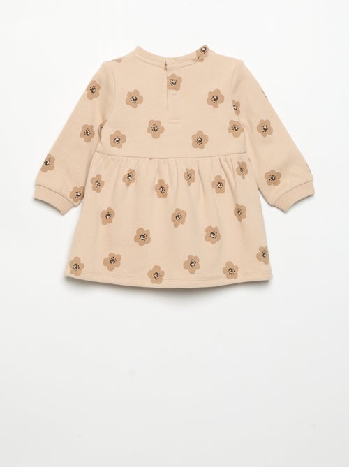 Vestido estampado de manga comprida - Kiabi