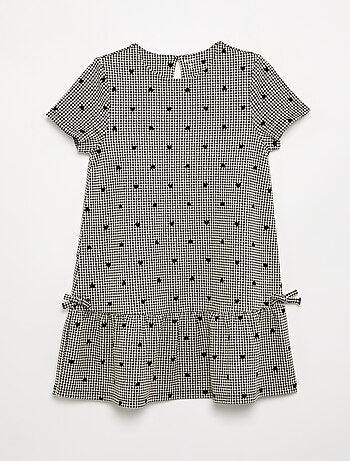 Vestido estampado de manga curta