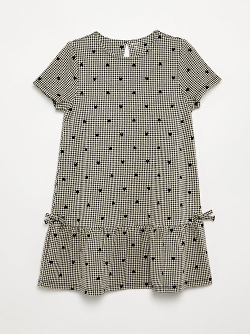 Vestido estampado de manga curta - Kiabi