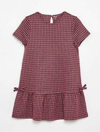 Vestido estampado de manga curta