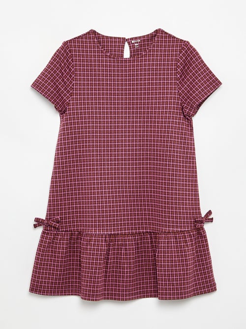 Vestido estampado de manga curta - Kiabi