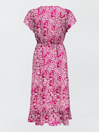 Vestido estampado e com folhos 'JDY'