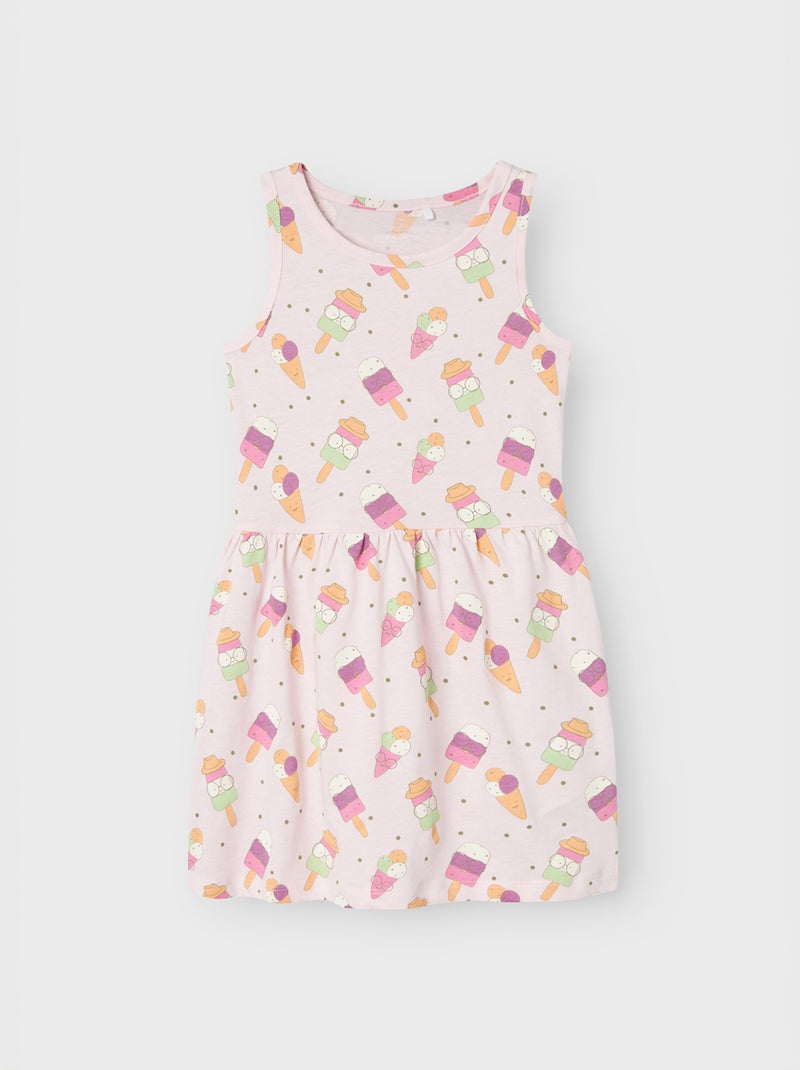Vestido estampado em jersey ROSA - Kiabi