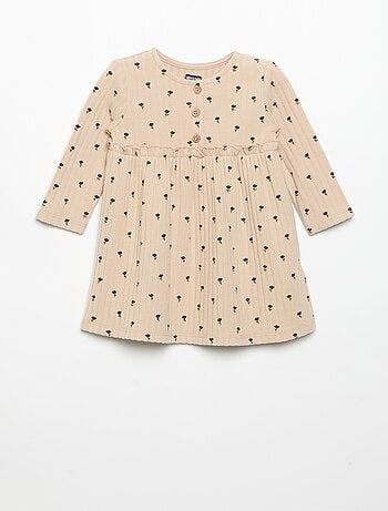 Vestido estampado em malha suave
