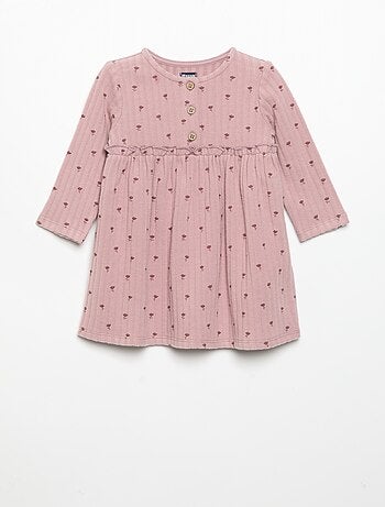 Vestido estampado em malha suave