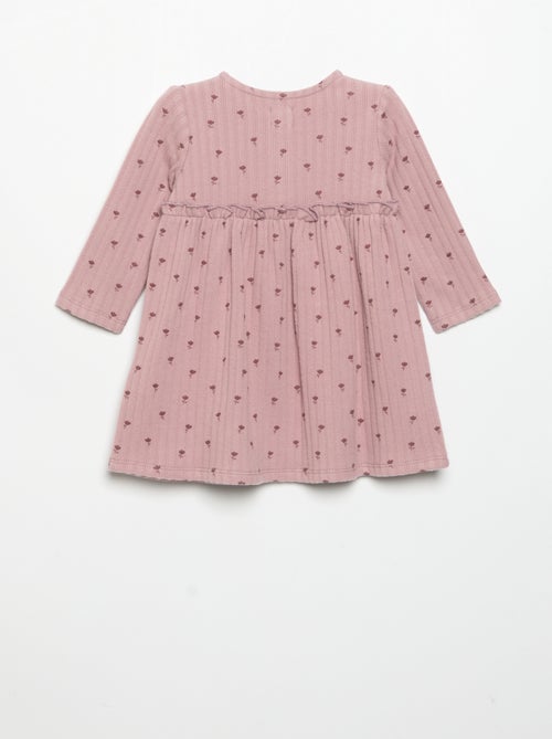 Vestido estampado em malha suave - Kiabi