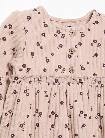 Vestido estampado em malha suave