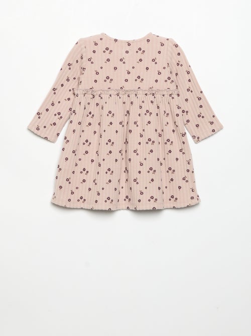 Vestido estampado em malha suave - Kiabi