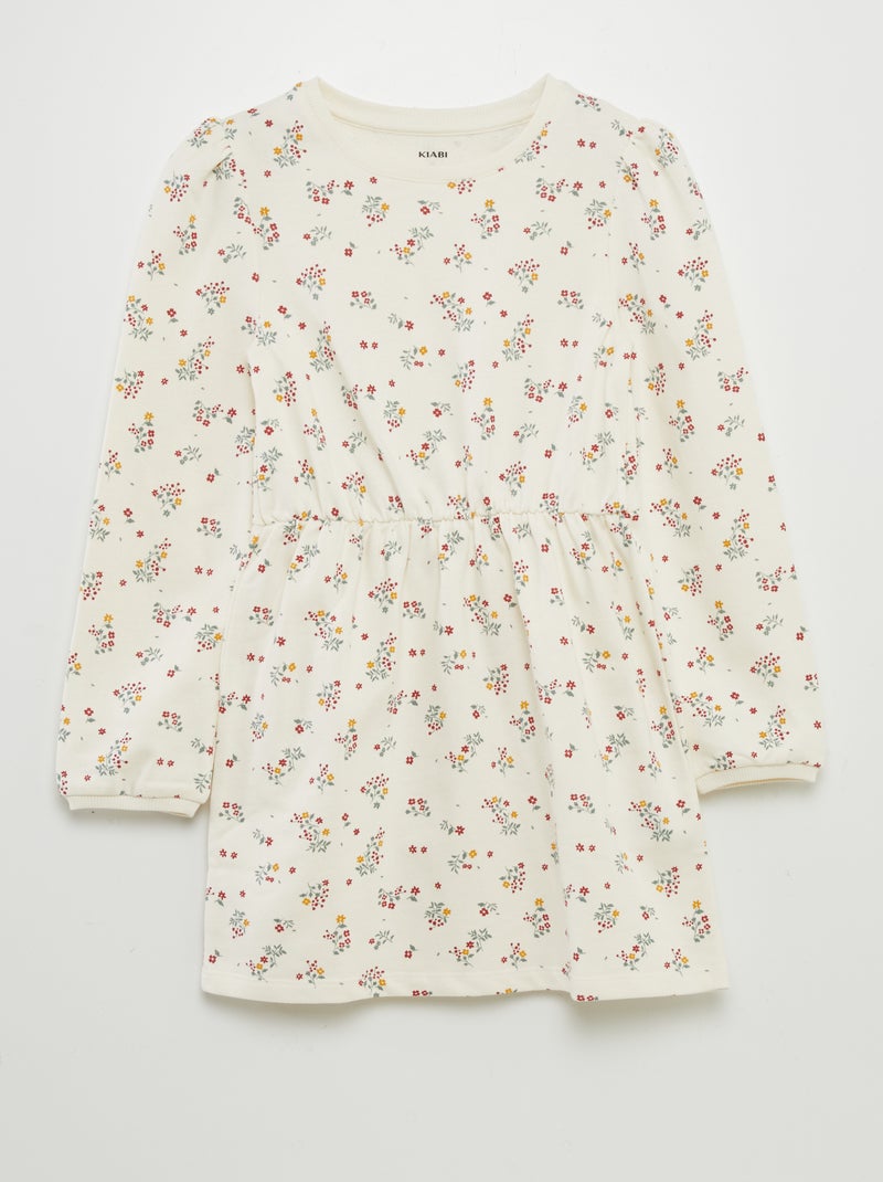 Vestido estampado French Terry BEGE - Kiabi