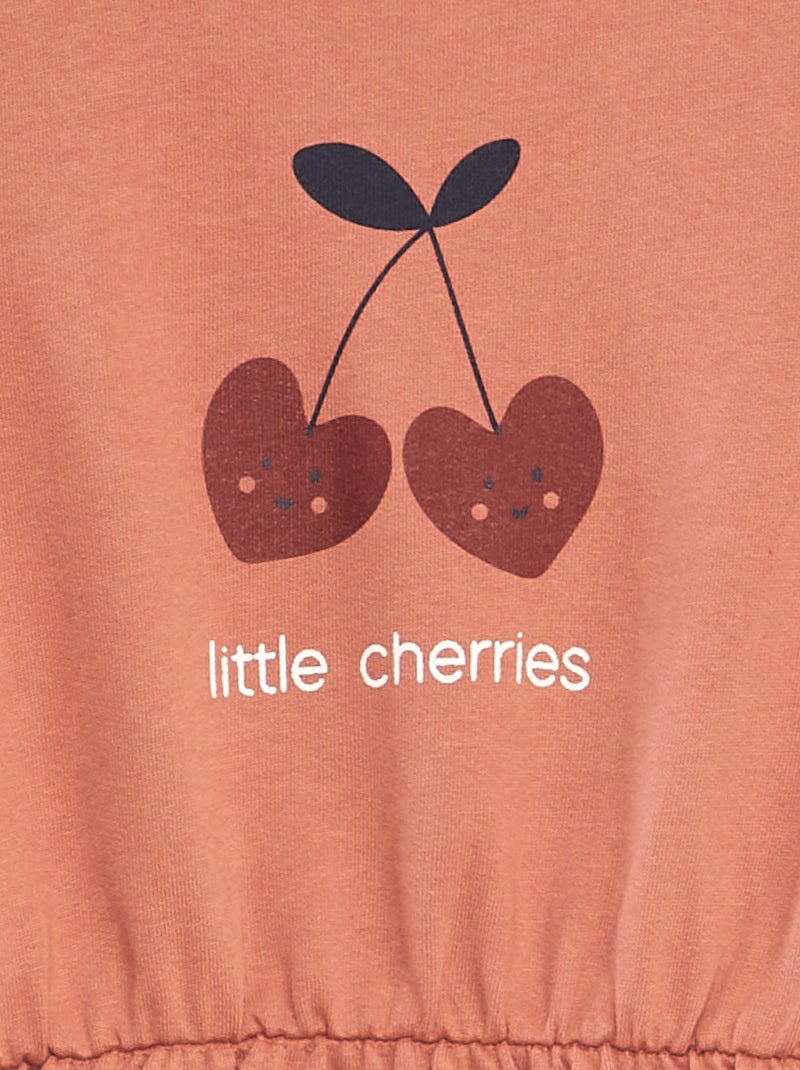 Vestido estampado French Terry ROSA - Kiabi