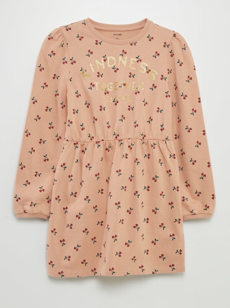 Vestido estampado French Terry ROSA - Kiabi