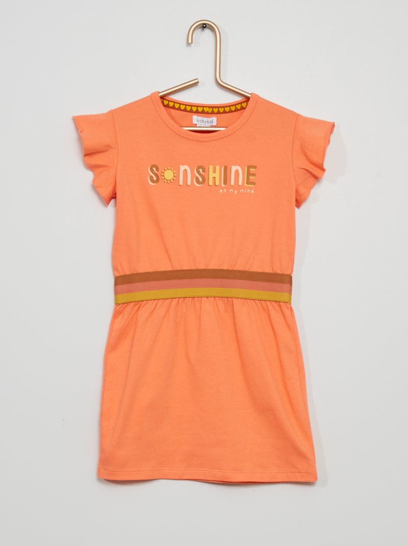 Vestido estampado Rosa - Kiabi