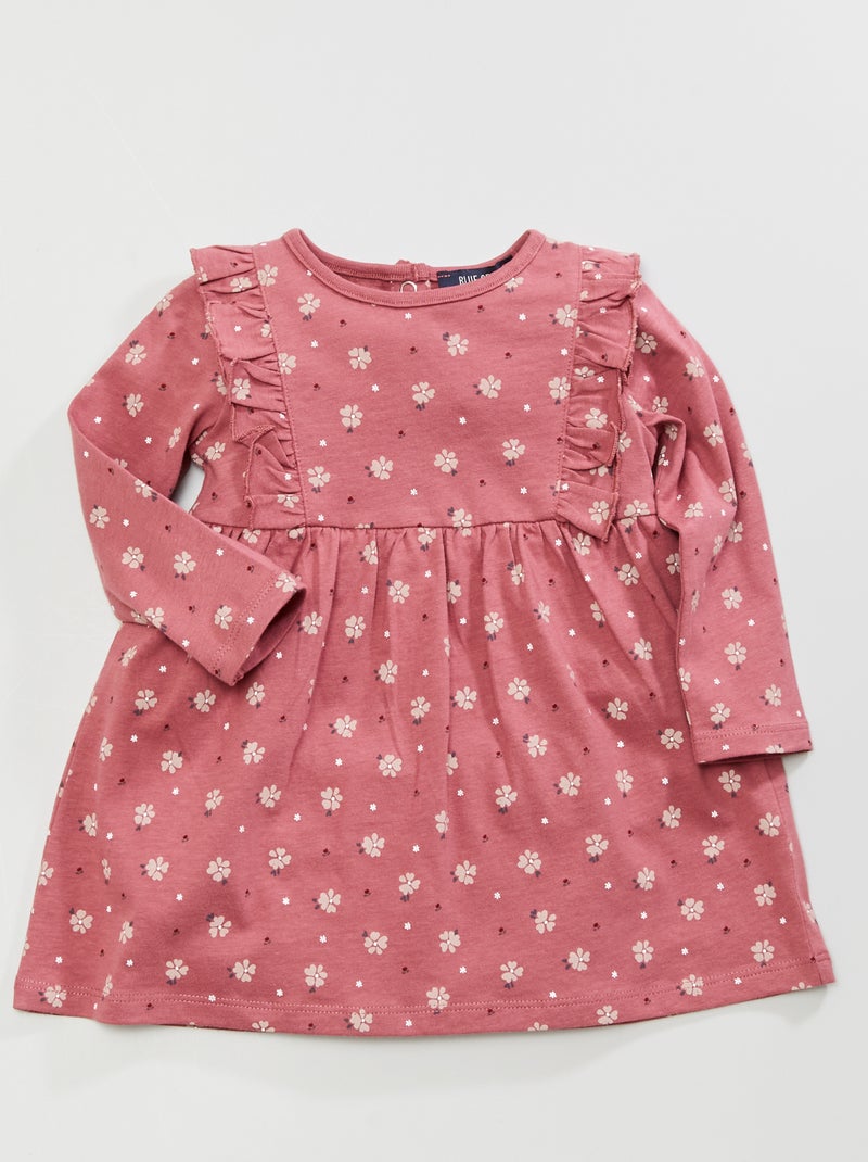 Vestido estampado Rosa - Kiabi