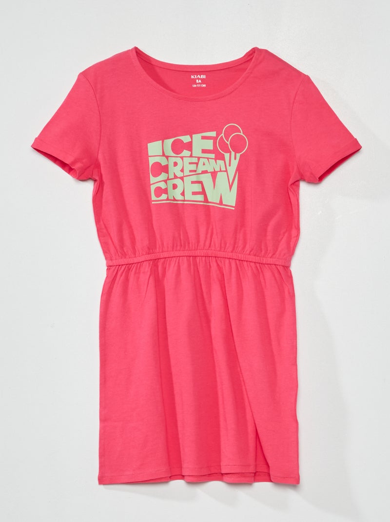Vestido estampado ROSA - Kiabi