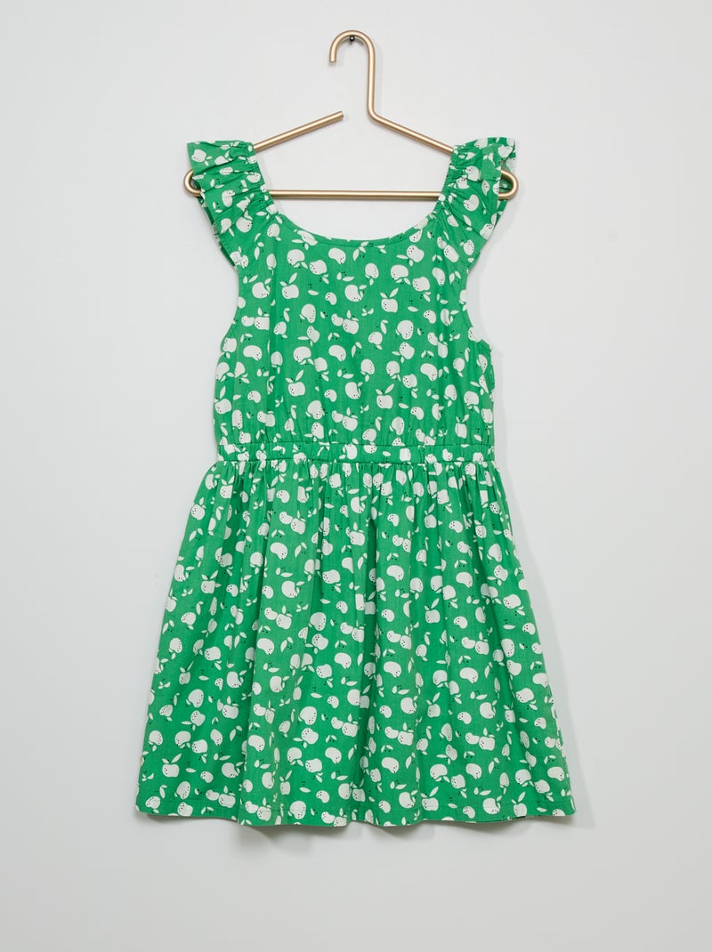 Vestido estampado VERDE - Kiabi