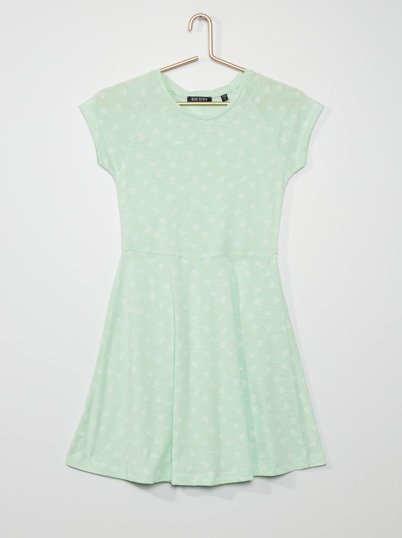 Vestido estampado VERDE - Kiabi