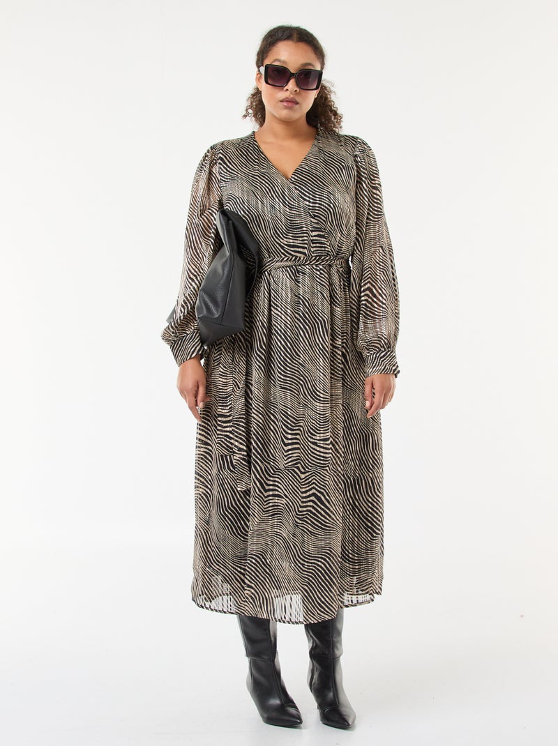 Vestido estampado 'Vero Moda' em voile Preto - Kiabi