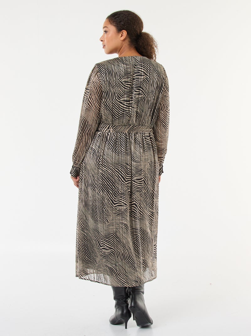 Vestido estampado 'Vero Moda' em voile Preto - Kiabi