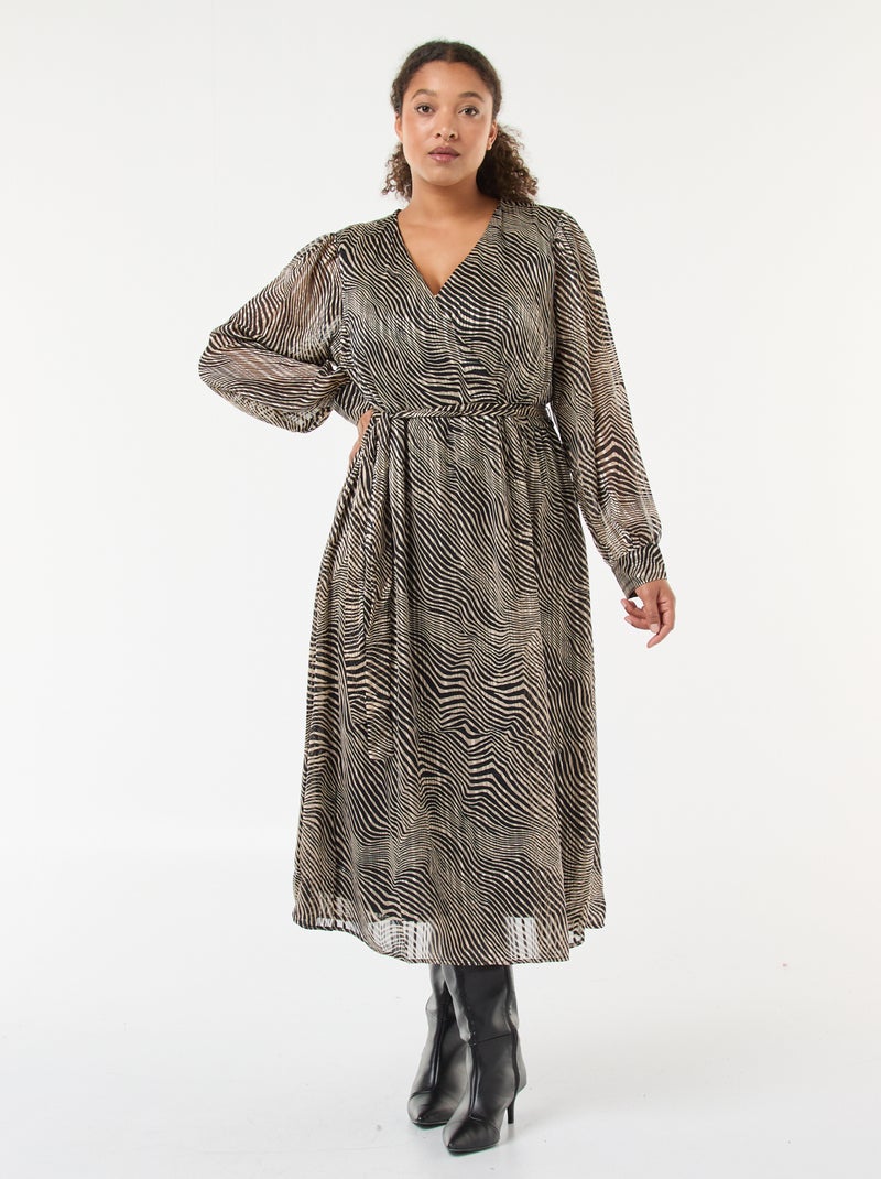 Vestido estampado 'Vero Moda' em voile Preto - Kiabi