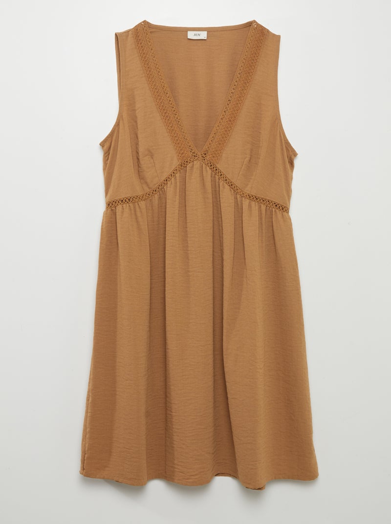 Vestido estilo boémio CASTANHO - Kiabi