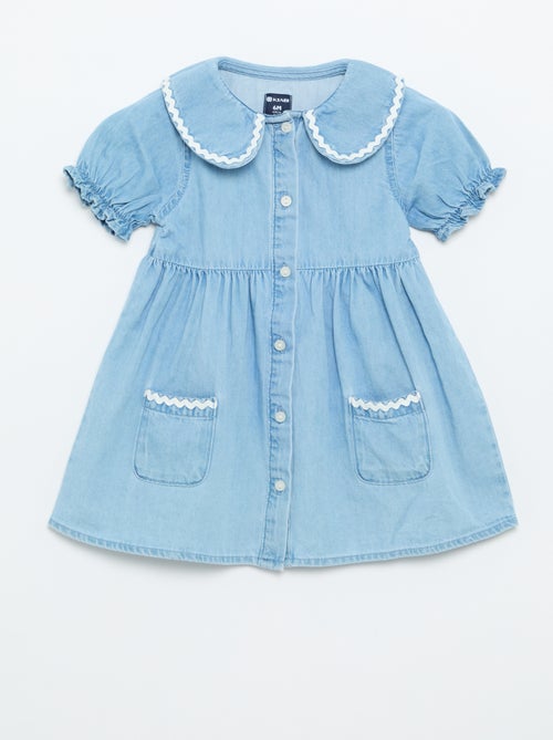 Vestido estilo camisa de manga curta - Kiabi Vestido estilo camisa de manga curta - Kiabi