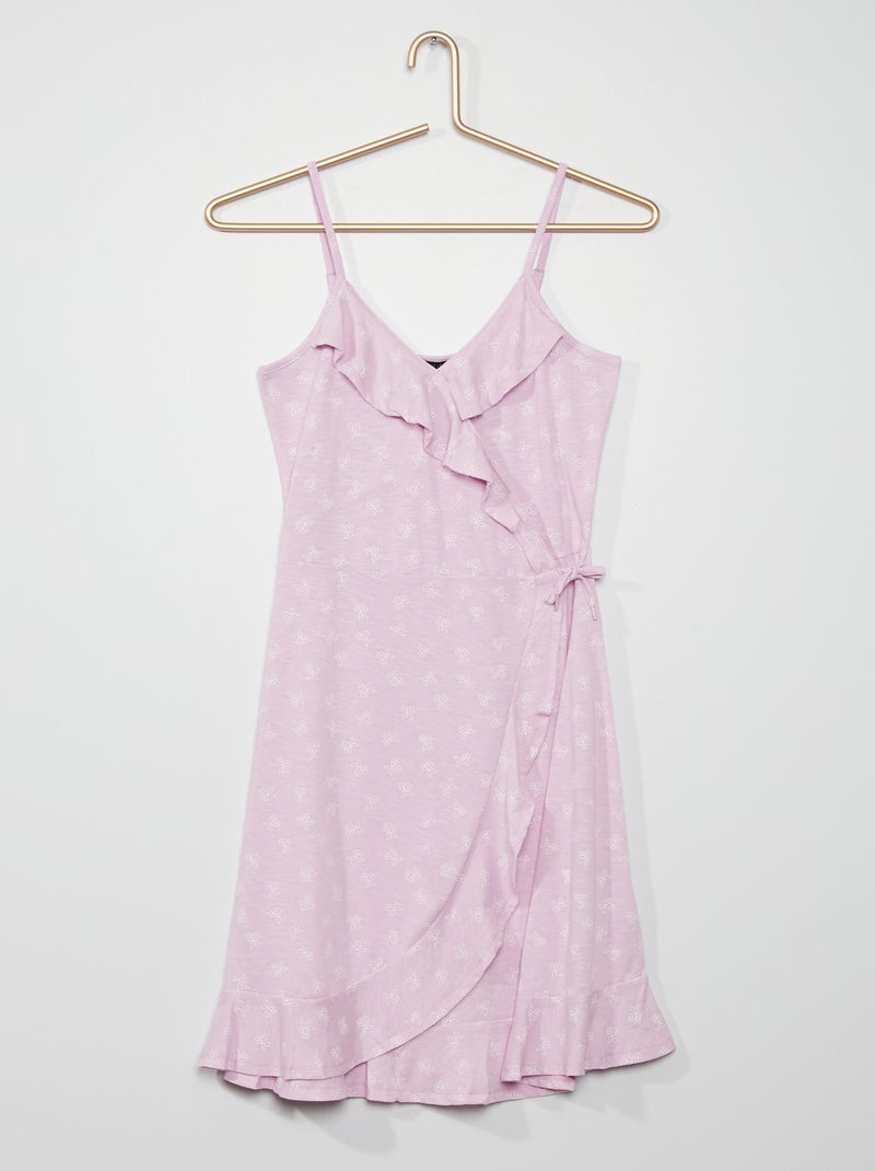 Vestido estilo cruzado BEGE - Kiabi