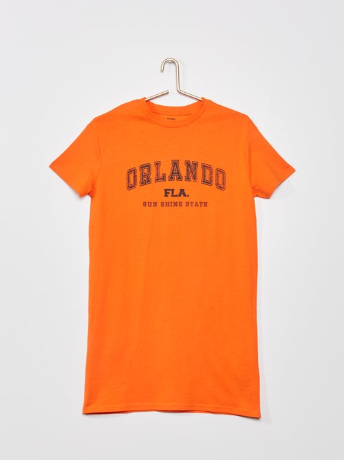 Vestido estilo t-shirt em malha jersey - Kiabi