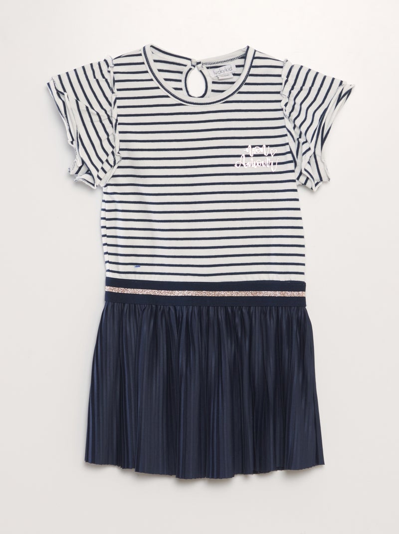 Vestido evasé 2 em 1 AZUL - Kiabi