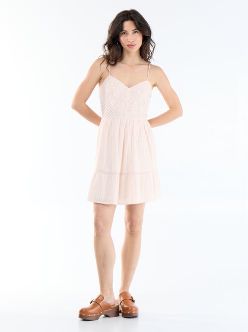 Vestido evasê com alças - Kiabi
