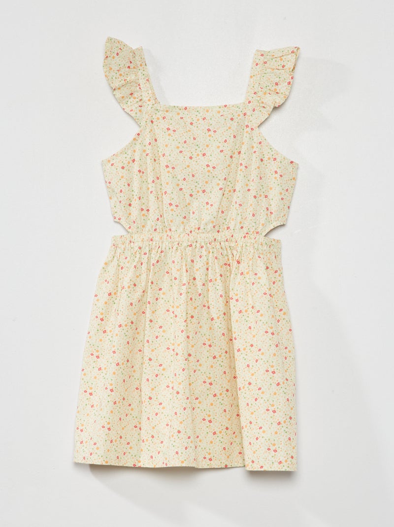 Vestido evasé com alças BRANCO - Kiabi