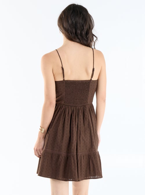Vestido evasê com alças - Kiabi