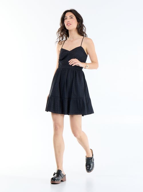 Vestido evasê com alças - Kiabi