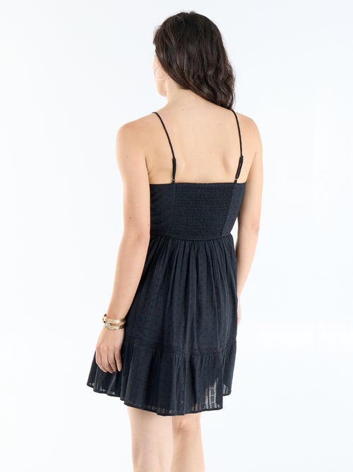 Vestido evasê com alças - Kiabi