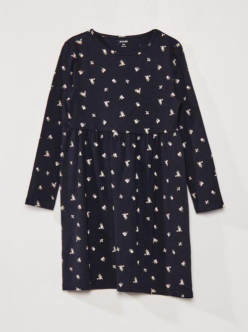 Vestido evasé com estampado 'zebra' - Kiabi