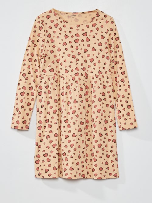 Vestido evasé com estampado 'zebra' - Kiabi