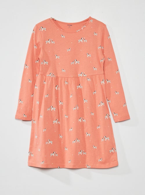 Vestido evasé com estampado 'zebra' - Kiabi